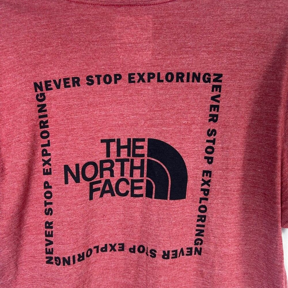 The North Face Shirt Mens Large Red Heather Never Stop Exploring Graphic Tee - Picture 5 of 8